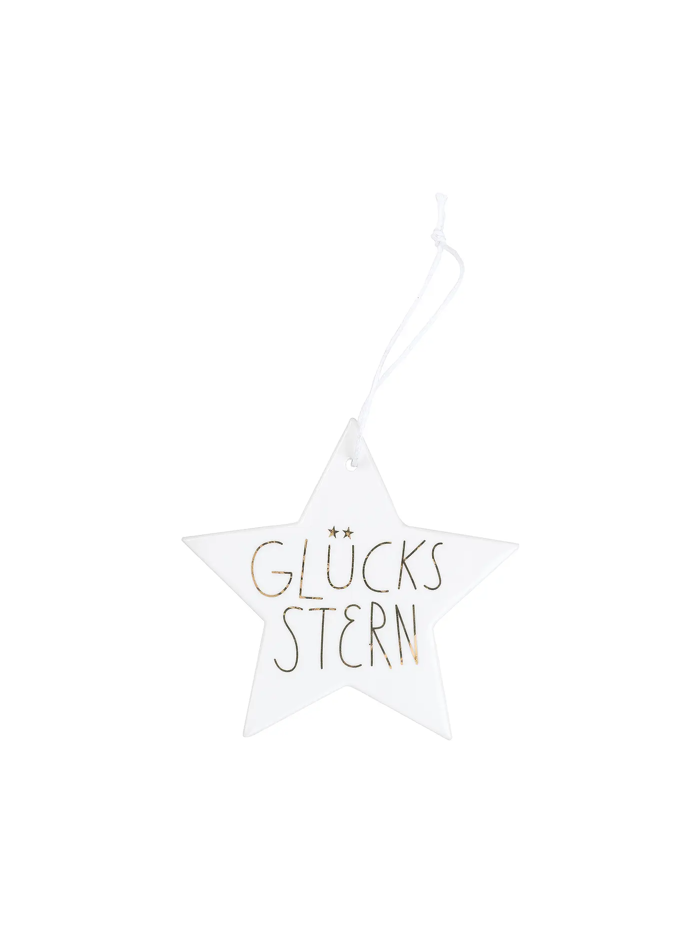 RAEDER | Weihnachtshänger Glücksstern Folge dem Stern 8,2cm Weiss | weiss